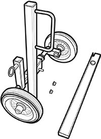 Transport trolley, Full wheels 250 - 13 / 18 ton