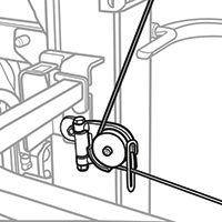 Pulley to pull
from the bottom