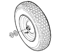 Pneumatic
wheels ø 400