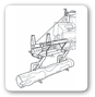 Hydraulic log lift Combined machine: Log splitter + Chain saw