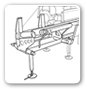 Hydraulic vibrating table extension Combined machine: Log splitter + Chain saw